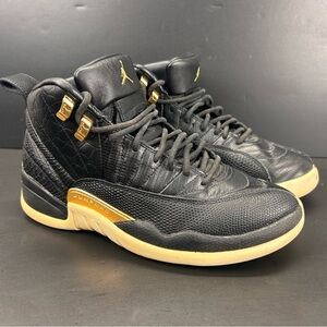 Nike Air Jordan 12 Retro Womens Size 8.5 Black Metallic Gold AO6068-007